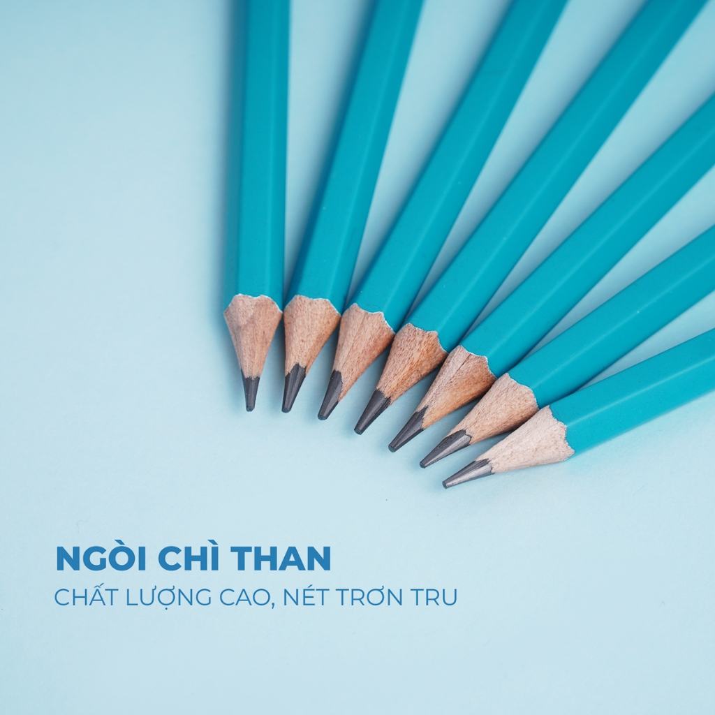 [Tặng Tẩy] Hộp 12 Bút Chì Gỗ Có Tẩy CLASSMATE Viết Chì 2B 4B 6B Nét Bút Mịn, Chì Mềm, Bé Tập Viết, Tô Trắc Nghiệm PC412