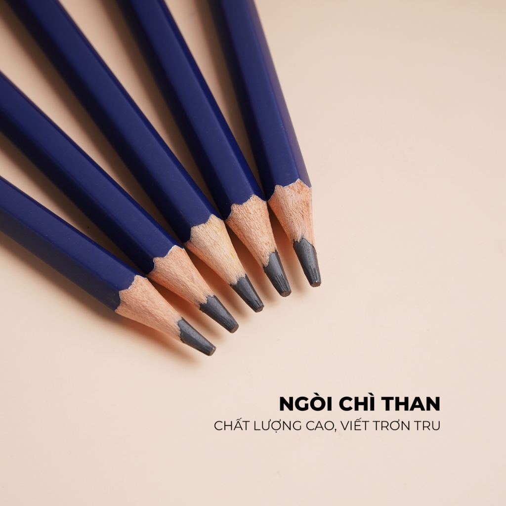 Hộp 12 Bút Chì Gỗ Có Tẩy 6B CLASSMATE Nét Bút Mịn Chì Mềm Êm Tay, Dùng Cho Bé Tập Viết CL-PC416