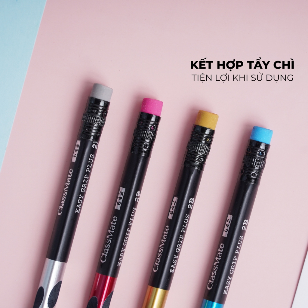 Hộp 30 Bút Chì Gỗ Easy Grip Plus CLASSMATE Nét Bút Mịn, Dùng Cho Bé Vẽ Tranh, Luyện Chữ CL-PC642