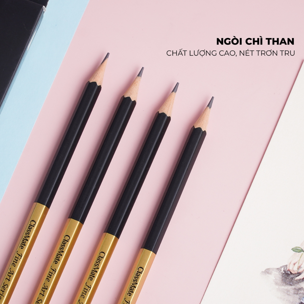 Bút Chì Gỗ Cao Cấp Fine Art HB CLASSMATE - 1 Chiếc - Nét Bút Mịn, Dùng Làm Họa Cụ Chuyên Nghiệp CL-PC900