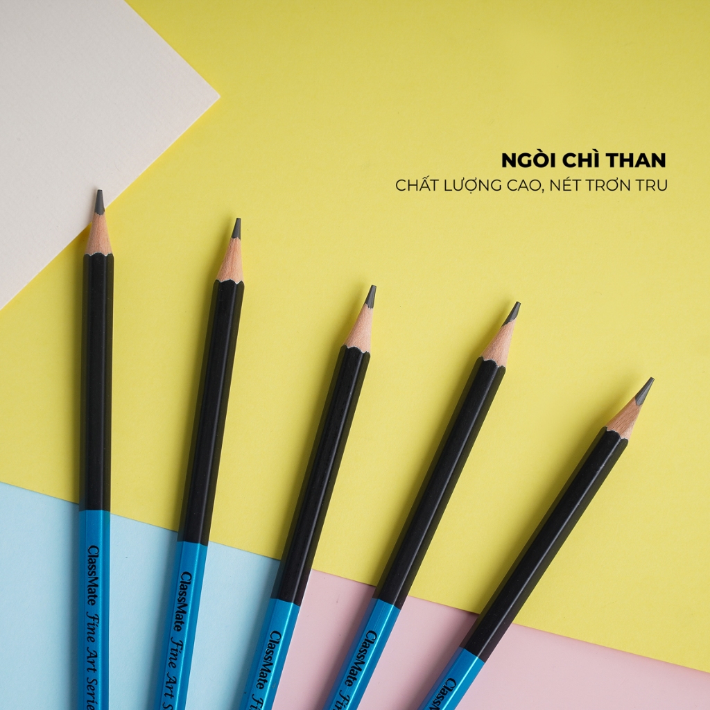 Hộp 12 Bút Chì Gỗ Fine Art 4B CLASSMATE Nét Bút Mịn, Dùng Làm Họa Cụ Vẽ Tranh Chuyên Nghiệp CL-PC904