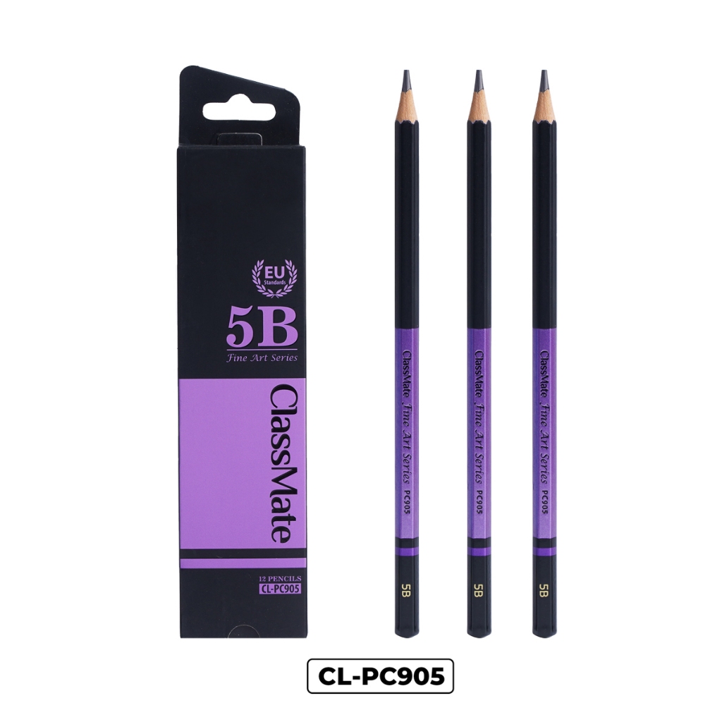 Hộp 12 Bút Chì Gỗ Fine Art 5B CLASSMATE Nét Bút Mịn, Dùng Làm Họa Cụ Vẽ Tranh Chuyên Nghiệp CL-PC905