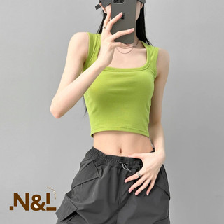 Áo Croptop, Áo Ba Lỗ chất thun tăm, Áo Cổ Vuông co dãn 4 chiều, Cá Tính, Năng Động.