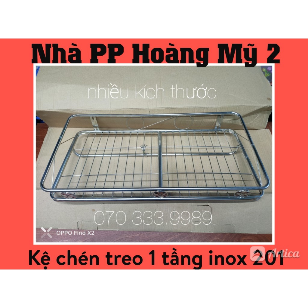 [Treo Tường] Kệ úp chén bát inox treo 1 tầng, có móc treo nồi | Shopee ...