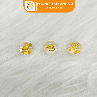 3 viên thân tý thìn chất liệu mã não trắng - size 8 10 12ly - may mắn tài lộc - Phong Thủy Anh Vũ