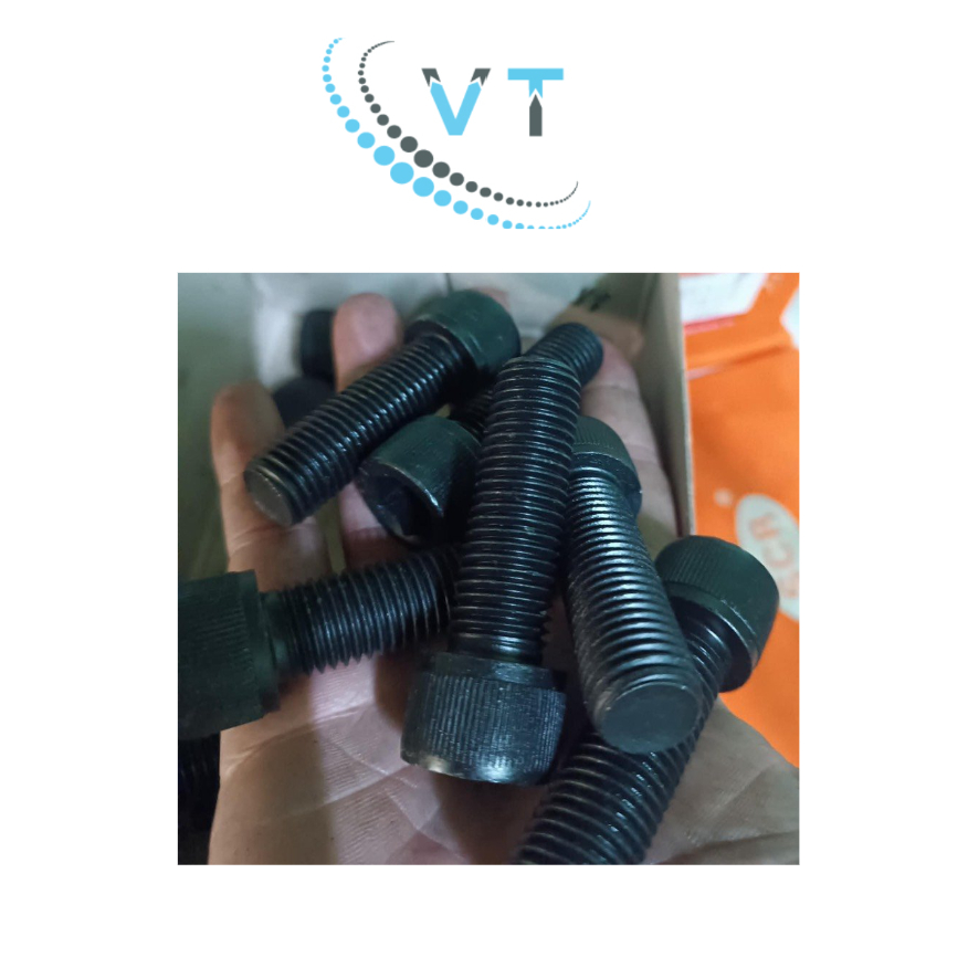 Bulong lục giác chìm đầu trụ thép đen M5 đủ size từ 10mm - 100mm (set 50 con và set 10 con)