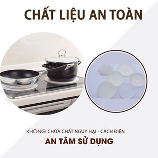 Miếng lót bếp từ Proki, đĩa chuyển nhiệt bếp từ - Miếng lót bàn ăn silicone chống cháy, cách nhiệt đa năng xuất Nhật