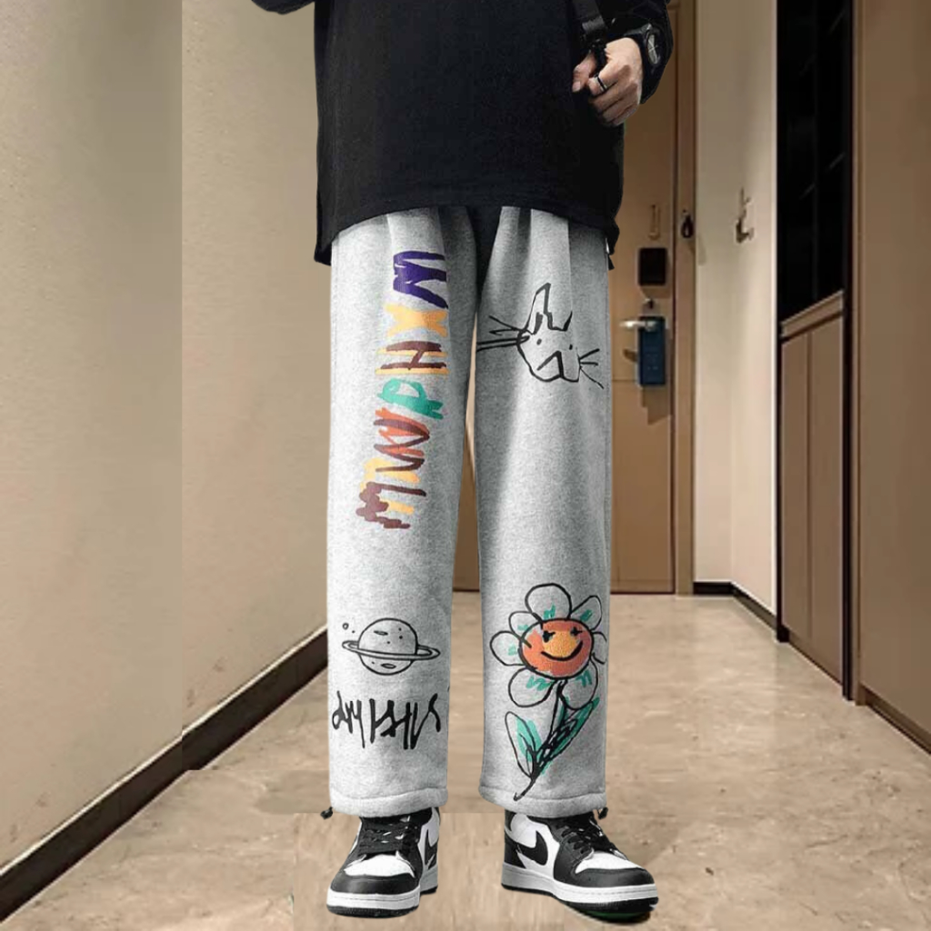 [MẪU MỚI] Quần dài Jogger Nam Nữ in hoa ZUMBIE từ 40- 70kg Lai rút form rộng, kiểu dáng thể thao, năng động - unisex SSL