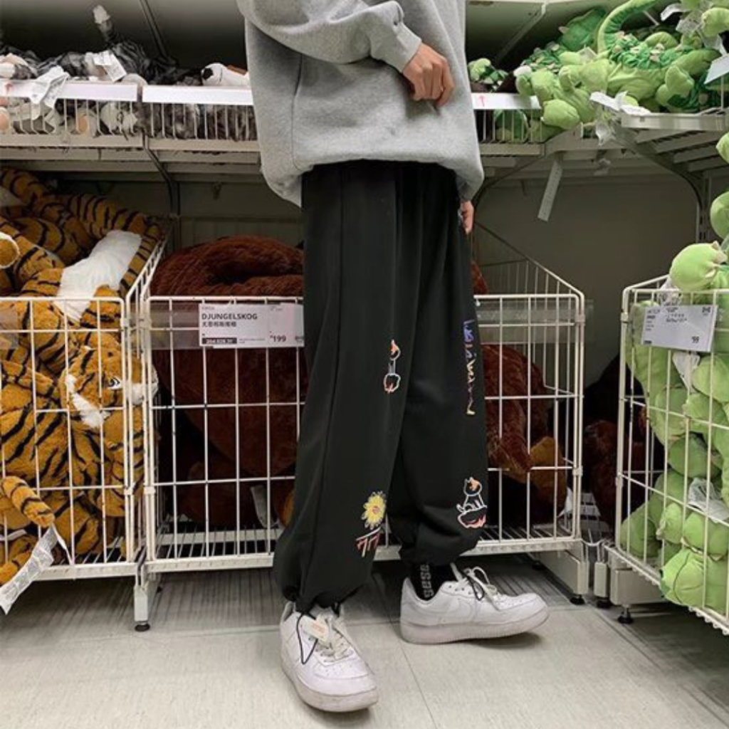 [MẪU MỚI] Quần dài Jogger Nam Nữ in hoa ZUMBIE từ 40- 70kg Lai rút form rộng, kiểu dáng thể thao, năng động - unisex SSL
