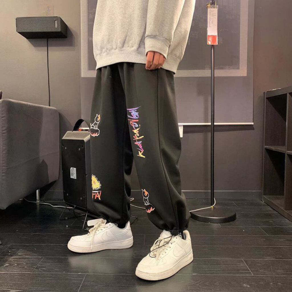 [MẪU MỚI] Quần dài Jogger Nam Nữ in hoa ZUMBIE từ 40- 70kg Lai rút form rộng, kiểu dáng thể thao, năng động - unisex SSL