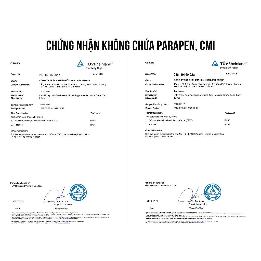 Combo 2 kem đánh răng (Honey+Tartar) Lath Beauty kem đánh trắng răng Hàn Quốc giúp thơm miệng the mát khoang họng 150gx2