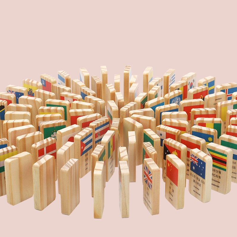 Bộ 100 thẻ Domino quốc kỳ các quốc gia trên thế giới.