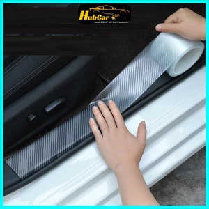 Dải Bệ Cửa Ô Tô Băng Keo Nano Dán Bậc Cửa Ô Tô Vân Carbon Không Thấm Nước Bảo Vệ Xe Chống Trầy Xước