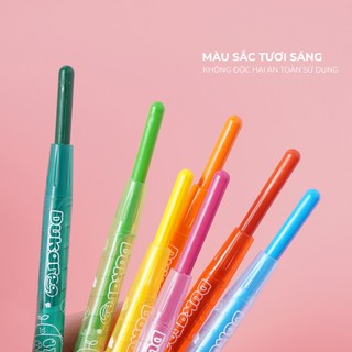 Bút Màu Sáp Vặn MONDEZ 12 /18/ 24 Màu Thân Bút Làm Nhựa Bền Trong Suốt An Toàn Cho Bé Tập Tô M60001/M60002/M60003