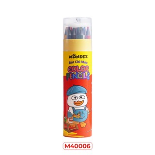 Bút Chì Màu Cao Cấp MONDEZ Đựng Ống 12/18/24 Màu Tươi Sáng, An Toàn Cho Bé M40004/40005/40006