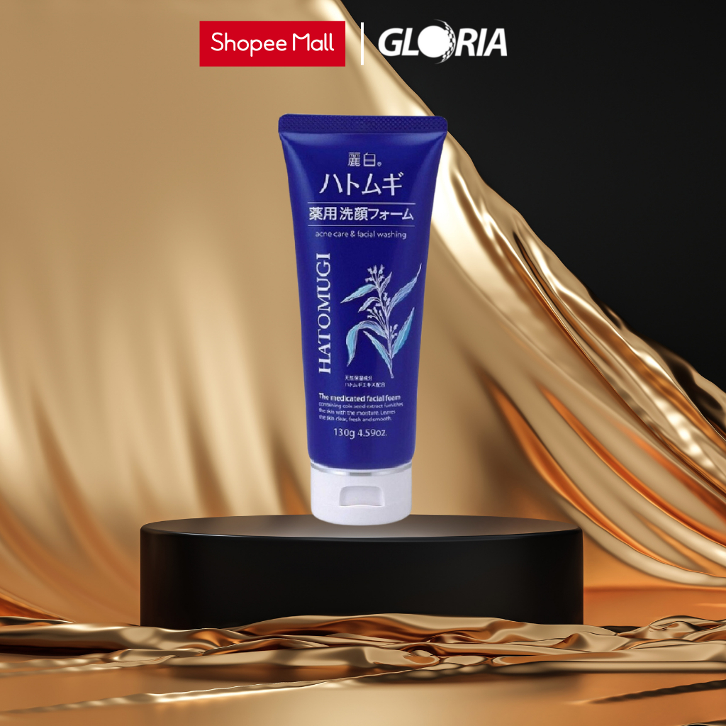 Ảnh Sữa Rửa Mặt Ngừa Mụn, Sáng Da Reihaku Hatomugi Acne Care & Facial Washing Foam 130g - Chai Xanh 3