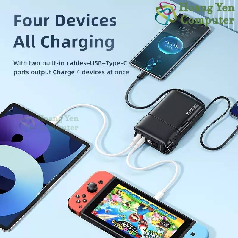[Có CCC] Sạc Dự Phòng Remax RPP-267 20000Mah (Sạc Nhanh QC3.0, VOOC 2.0, PD20W), Tích Hợp Cáp Sạc, Nguồn Sạc Trực Tiếp