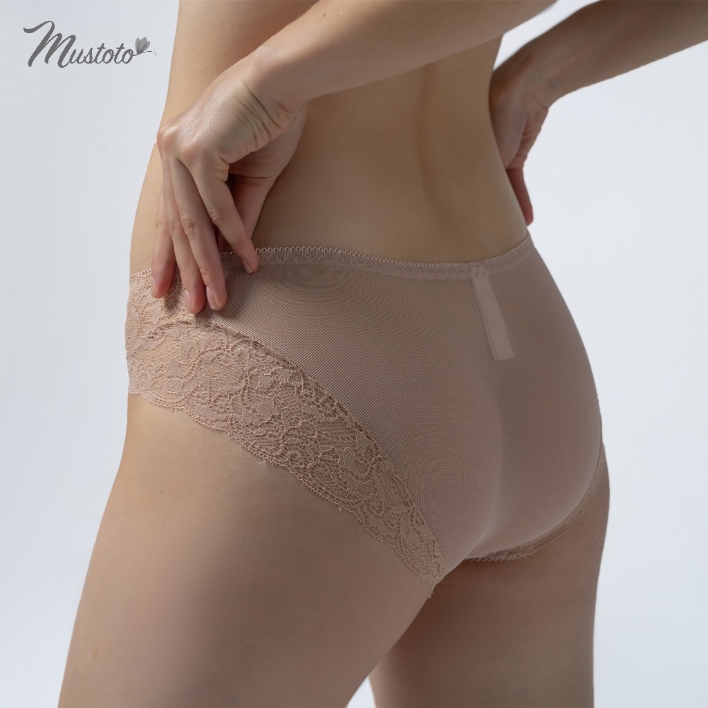 Ảnh Quần Lót Nữ Mustoto Ren Phối Lưới Lưng Thấp Thoải Mái Sexy (MQ34) 2