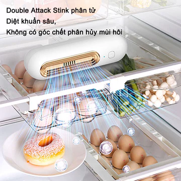 [Hàng Chuẩn] Máy Khử Mùi Tủ Lạnh Lọc Không Khí Mini Diệt Khuẩn Tích Hợp Công Nghệ Ozone Có Thể Khử Mùi Cho Quần Áo