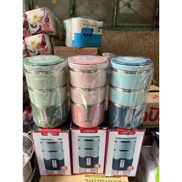 Cà mên giữ nhiệt inox Tedeme cao cấp size lớn 2 lit có ron chống tràn ...