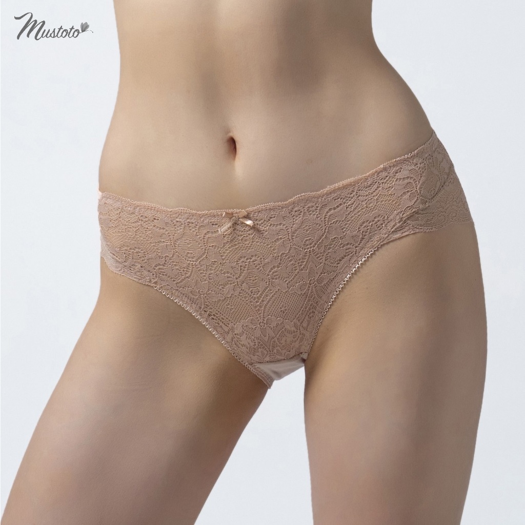 Ảnh Quần Lót Nữ Mustoto Ren Phối Lưới Lưng Thấp Thoải Mái Sexy (MQ34) 1