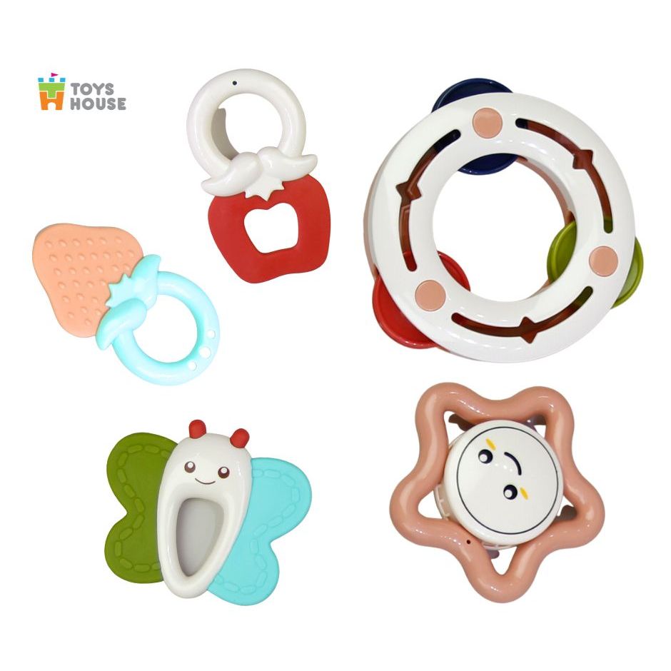Ảnh Hộp đồ chơi xúc xắc kết hợp gặm nướu 5 món cho bé Toyhouse 11532 1