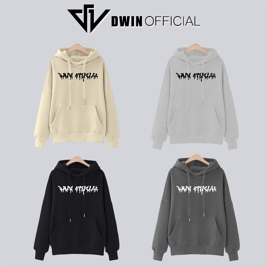 Áo Hoodie nỉ Unisex DWIN basic Nam Nữ form rộng oversize local brand SP00076