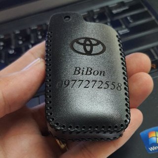 Bao Da Chìa Khóa ÔTô TOYOTA Vios E & G 14-18, Vios E 19-23. Da Thật 100% Bảo Hành 2 Năm, Khắc Tên & SĐT Chủ Xe