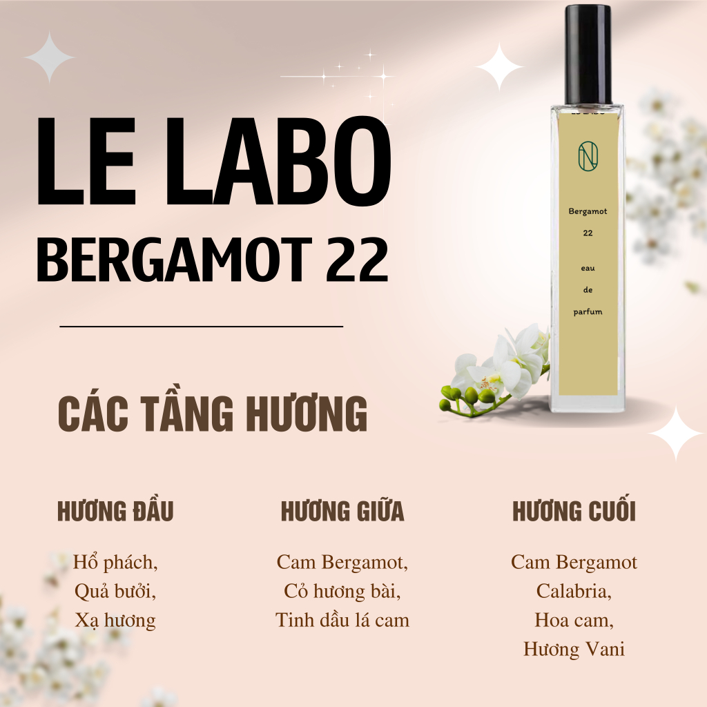 Nước Hoa Unisex Le Labo Bergamot 22 Chiết 10ml - Phong Cách Sang Trọng, Cuốn Hút, Tinh Tế