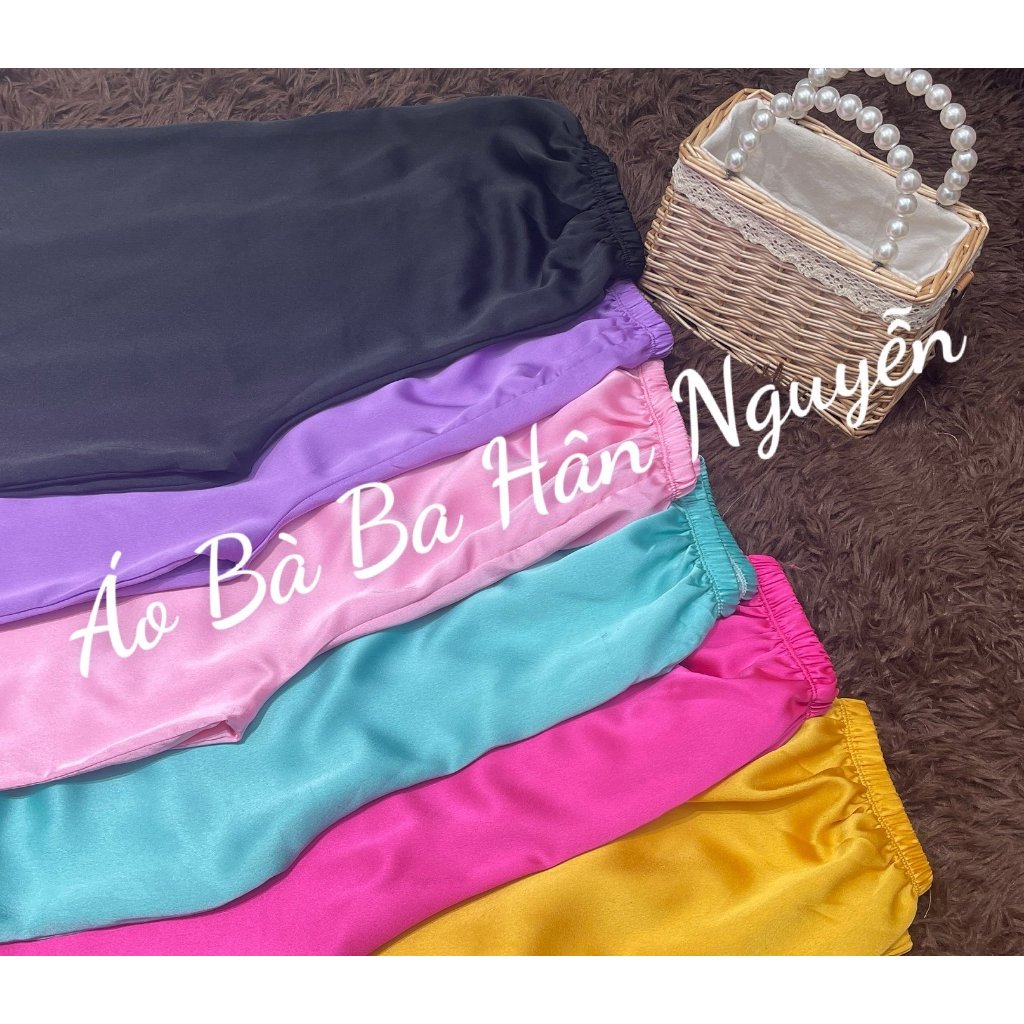 Quần Lẻ Bà Ba Lụa Satin có túi nhỏ  (nhiều màu)