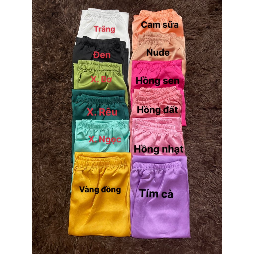 Quần Lẻ Bà Ba Lụa Satin có túi nhỏ  (nhiều màu)