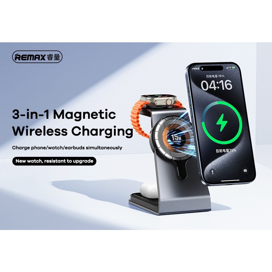 Đế Sạc Không Dây 3 in 1 Sạc Nhanh 20.5 W - Remax RP - W85 - Bảo Hành 12 ...