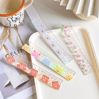 Thước kẻ trong suốt hình hoạt hình xinh xắn