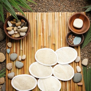 Bông Tắm Xơ Mướp Tự Nhiên Ovan Cỡ Lớn, Sơ Mướp Tắm Tẩy Tế Bào Chết, Chà Lưng, Xuất Khẩu