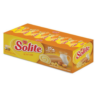 BÁNH BÔNG LAN CUỘN KEM SOLITE 20 CÁI HỘP 360G