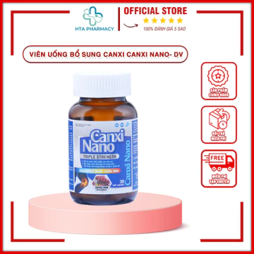 Viên uống bổ sung canxi hữu cơ Canxi Nano- DV Bổ Sung Canxi, Magie, D3, K2- MK7 Phòng Chống Còi Xương Dị Tật