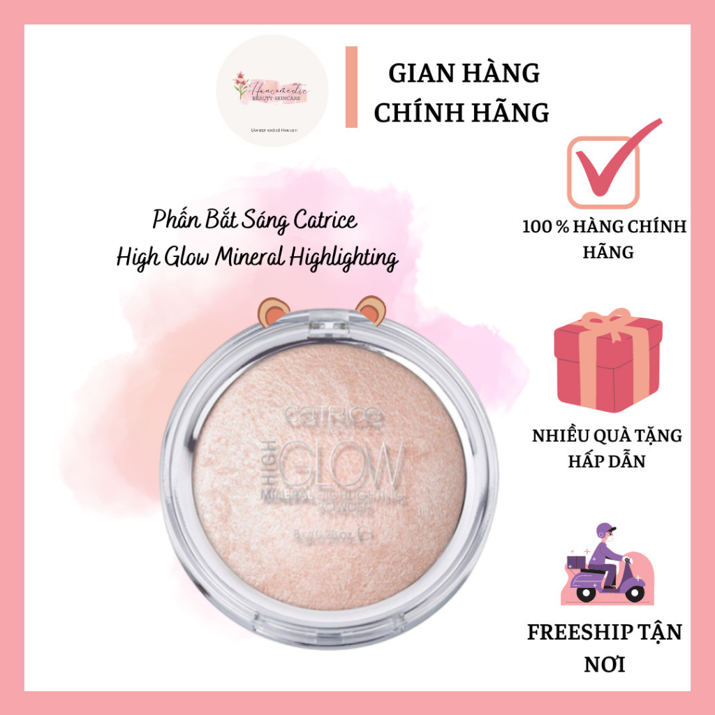 Catrice Clean ID Highlighter Palette - Nr. 020 Rosy Shimmer, 3 Pink-Töne, 12g, Mineral Make-up