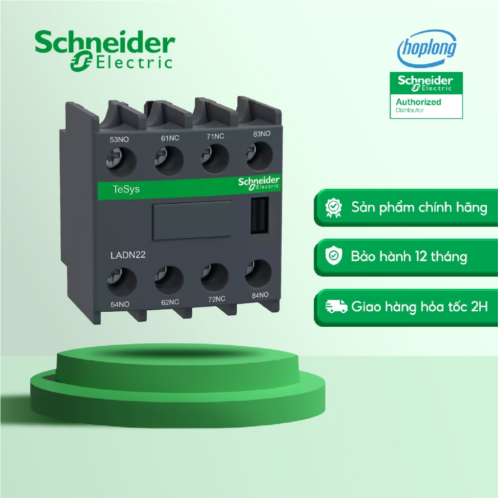 Tiếp điểm phụ cho khởi Schneider LADN22 tiếp điểm 2NO + 2NC | Shopee ...