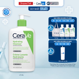 Sữa rửa mặt giúp sạch sâu cho da thường và da khô CeraVe Hydrating Cleanser 473ML