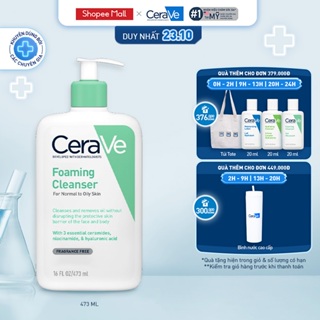 Sữa rửa mặt giúp làm sạch sâu dành cho da dầu CeraVe Foaming Cleanser 473ML