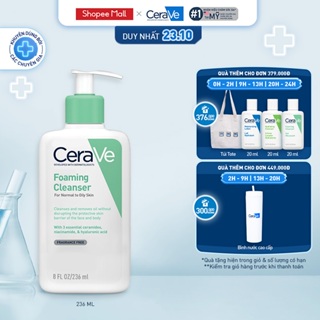 Sữa rửa mặt giúp làm sạch sâu dành cho da dầu CeraVe Foaming Facial Cleans 236ML