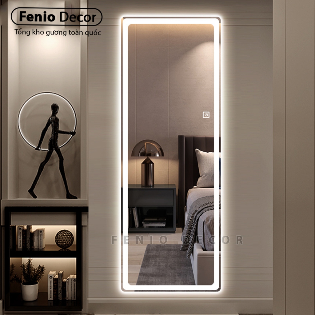 Ảnh Gương led cảm ứng soi toàn thân FENIO Decor hình chữ nhật có đèn led 3 màu 2