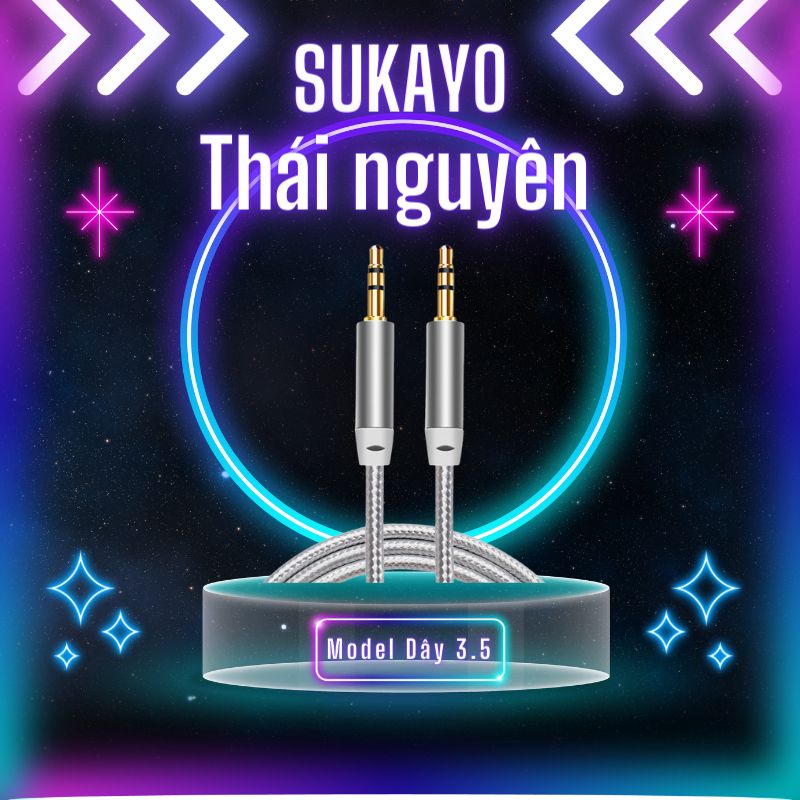 Dây AUX kết nối Loa 2 đầu 3.5mm, Jack dành cho audio kết nối âm thanh ...