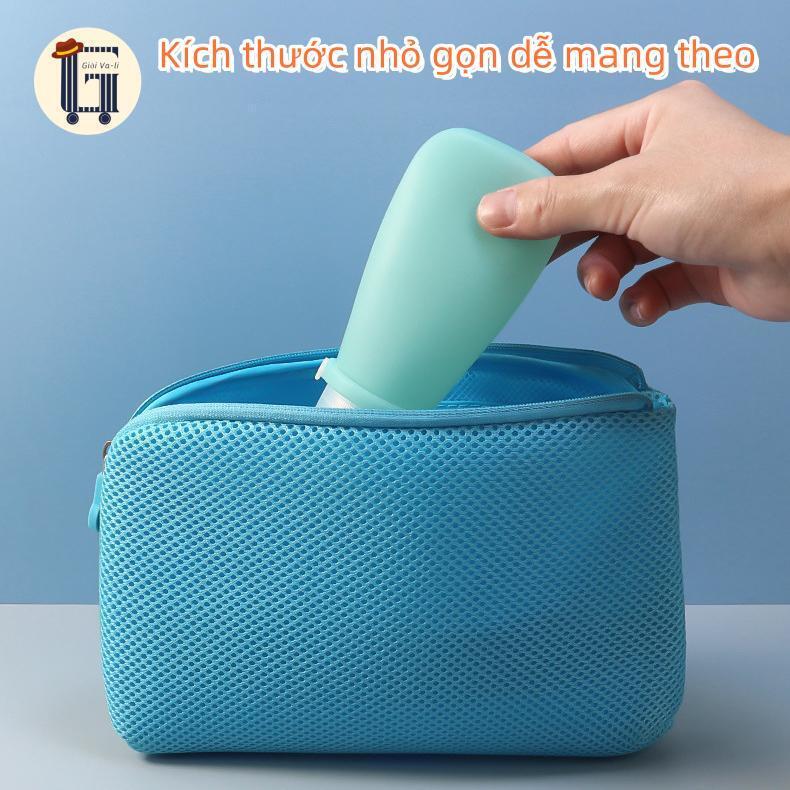 3 Chai Chiết Silicone,  Chiết Mỹ Phẩm Du Lịch Đựng Dầu Gội, Dầu Xã, Lọ Sữa Tắm Tiện Lợi Tái Sử Dụng
