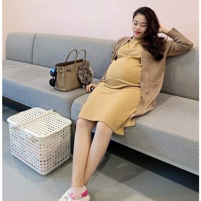 Làn đi sinh cho mẹ và bé nhật bản inochi loại giỏ xách quai giữa có nắp tiện dụng đựng quần áo