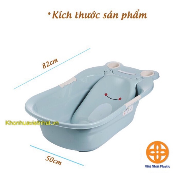 Chậu Tắm Ếch cao cấp cho bé có van thoát nước (kt 85*50*32cm)