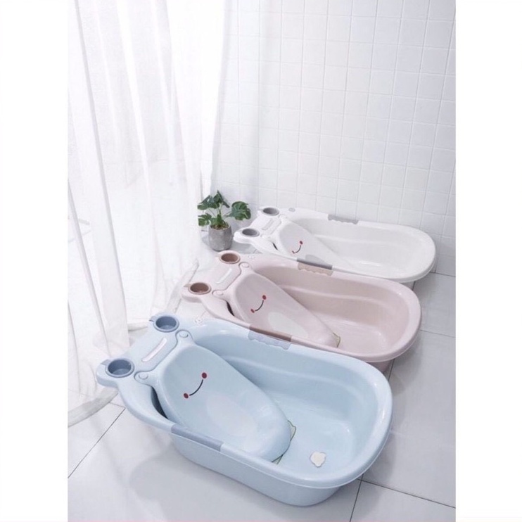Chậu Tắm Ếch cao cấp cho bé có van thoát nước (kt 85*50*32cm)