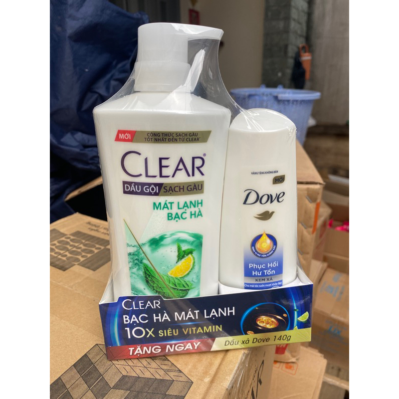 Dầu Gội Clear Mát Lạnh Bạc Hà 650ml tặng kèm tùy theo mỗi đợt công ty khuyến mãi