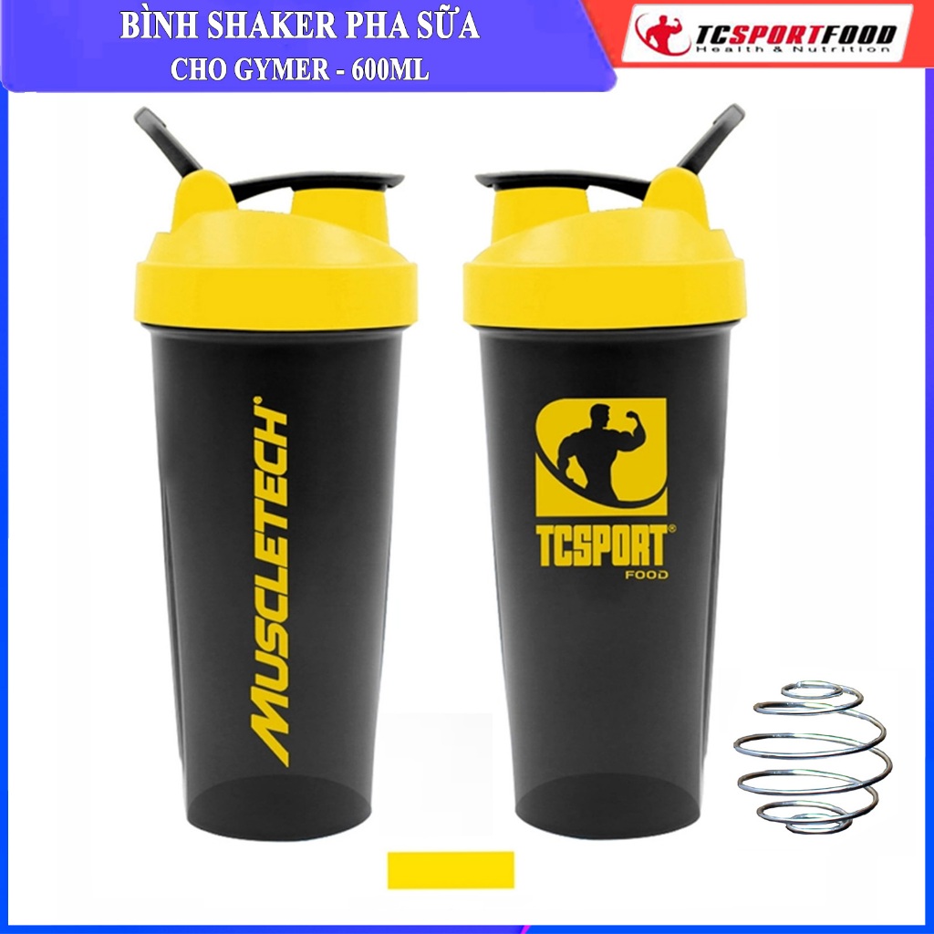 Bình nước thể thao Shaker - 600 ml - Bình lắc Shaker pha sữa cho người ...