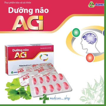 Hoạt huyết dưỡng não bổ não, chống chóng mặt, cải thiện trí nhớ tăng cường khí huyết AGI (Hộp 3 vỉ x10 viên)